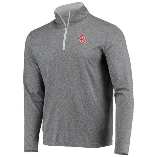 Men's Southern Tide Heathered Gray Oklahoma Sooners Flanker Quarter-Zip Jacket in Heather Gray