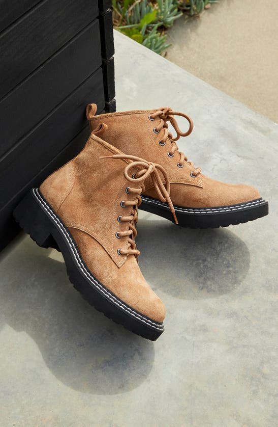 Linea Paolo Taylor Combat Boot In Whiskey
