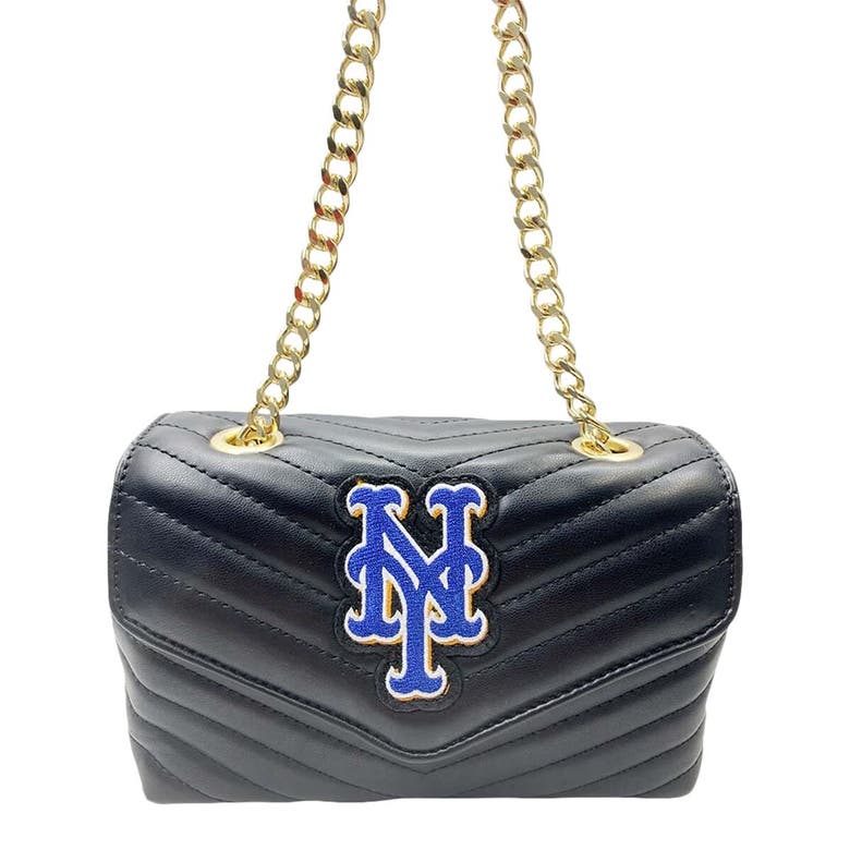 Shop Cuce New York Mets Quilted Crossbody Purse In Black