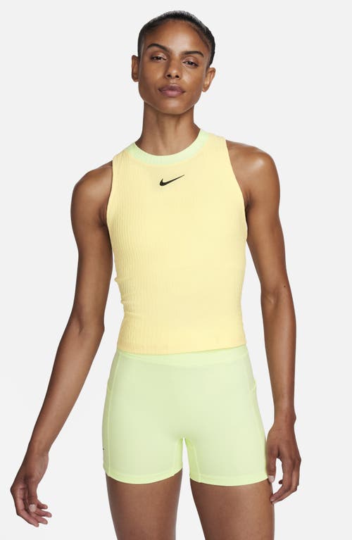 Shop Nike Court Slam Dri-fit Tennis Tank Top In Soft Yellow/barely Volt