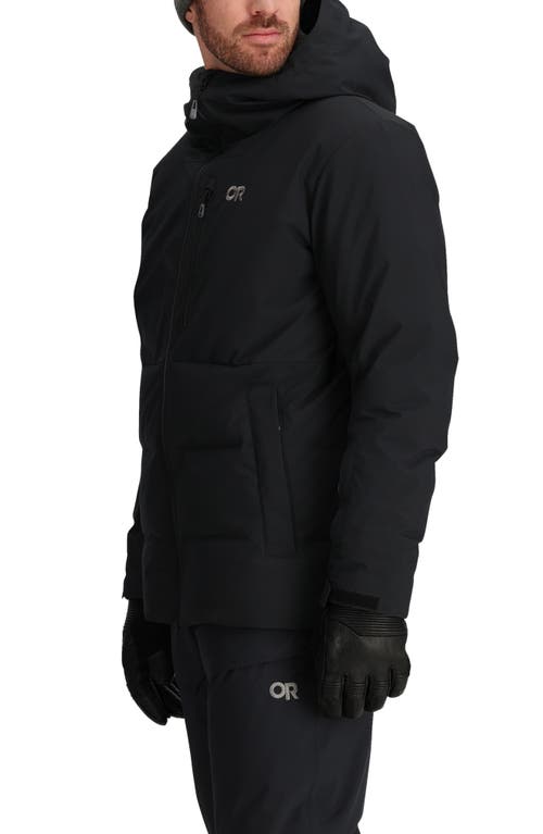 Shop Outdoor Research Snowcrew 700 Fill Power Down Hooded Jacket In Black