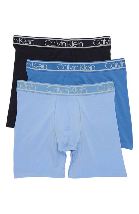 Nautica Mens Boxers Shorts 3 Pack Blue / grey Microfibre Underwear