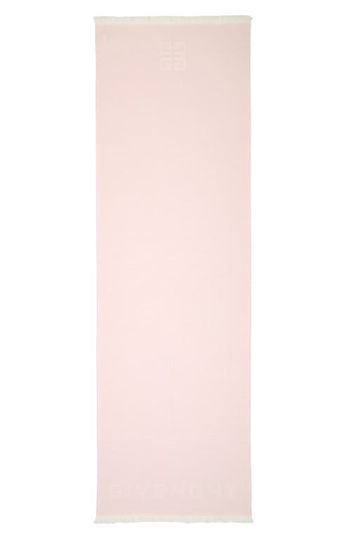 Givenchy 4G Wool & Silk Scarf in 4-Blush/White at Nordstrom