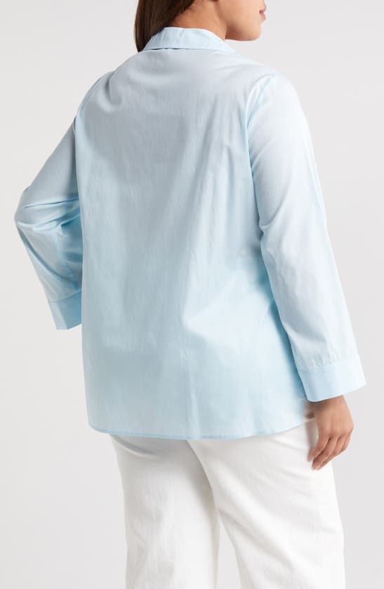 Shop Harshman Lilou Long Sleeve Top In Light Blue