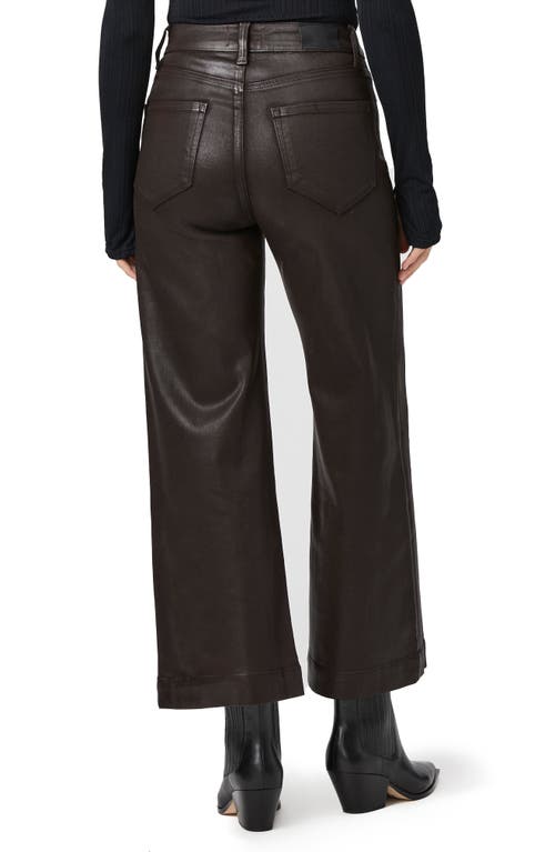 PAIGE PAIGE ANESSA COATED WIDE LEG ANKLE JEANS