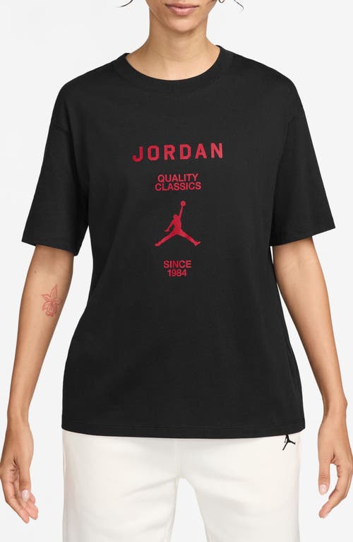 Jordan Quality Classics Graphic T-Shirt in Black/Gym Red 