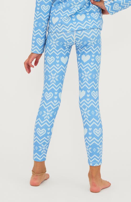 Shop Beach Riot Kids' Little Peppa Leggings In Alps Fairisle Waffle