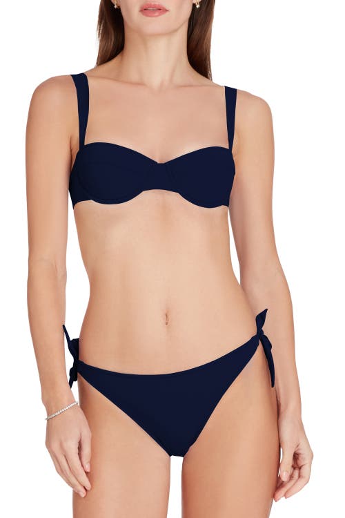 Shop Valimare Milos Side Tie Bikini Bottom In Navy Blue