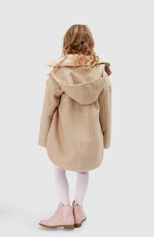 Belle & Bloom When I Grow Up Detachable Hooded Coat In Pale Oat