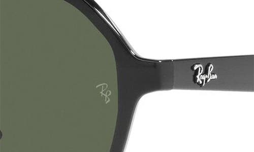 Shop Ray Ban Ray-ban 52mm Round Sunglasses In Black/dark Green