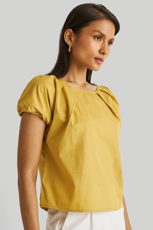 Shop Reistor Balloon Sleeve Top In Tuscan Sun