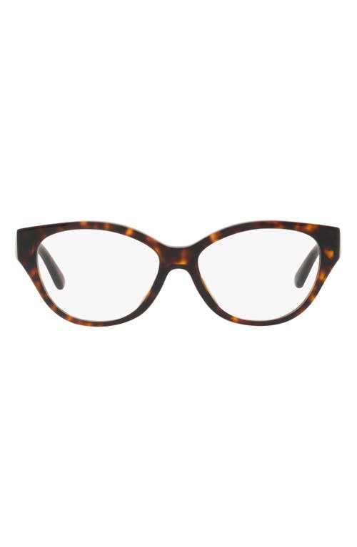 Tory Burch 53mm Cat Eye Optical Glasses in Dark Tortoise at Nordstrom