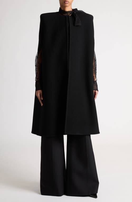 Shop Valentino Garavani Virgin Wool & Cashmere Cape In Nero