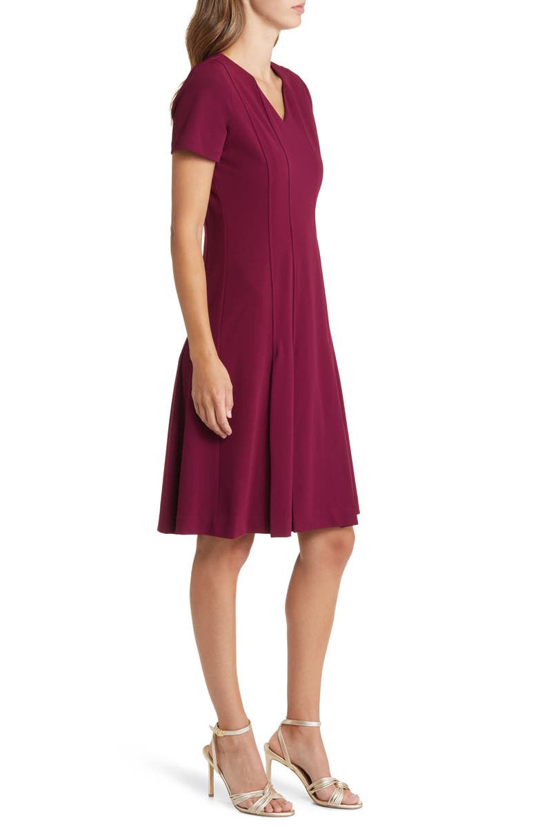 tahari asl tie neck midi dress