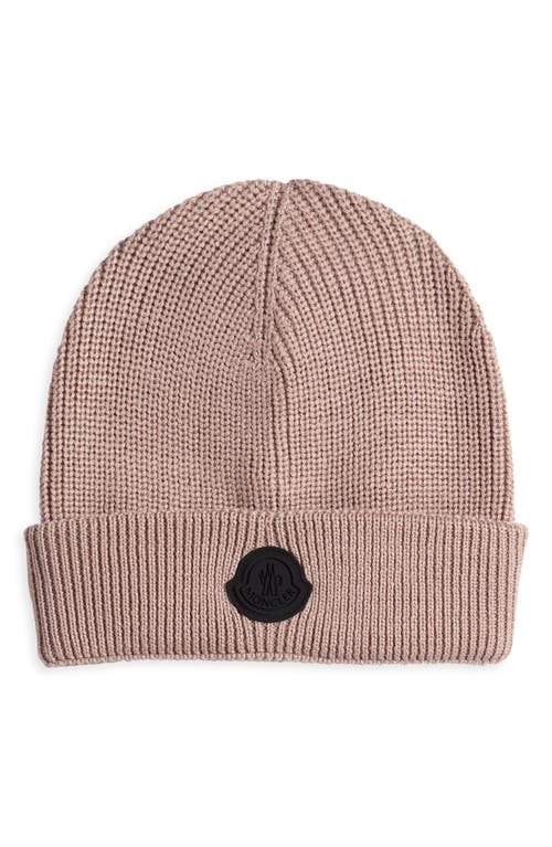 Shop Moncler Wool Blend Beanie In Pink