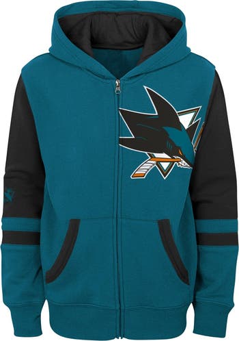Outerstuff Youth Teal San Jose Sharks Face Off Color Block Full