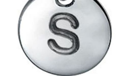 Bling Jewelry Minimalist Sterling Silver Initial Pendant Necklace In Silver - S