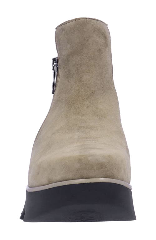 L'amour Des Pieds Hally Platform Wedge Bootie In Dark Taupe