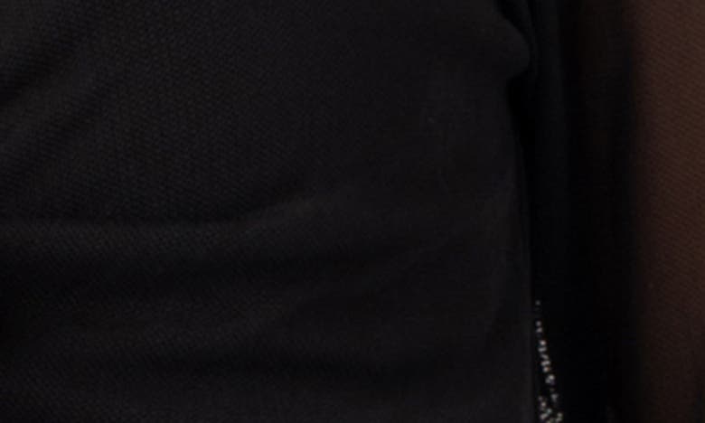 EDIKTED EDIKTED INDIGO TIE FRONT MESH CROP TOP