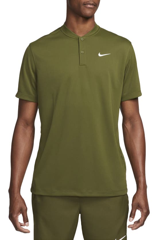 Nike Men's Court Dri-fit Tennis Blade Polo In Green