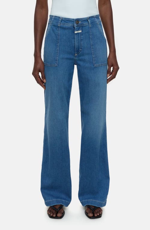 Closed Aria Flare Jeans Dark Blue at Nordstrom,