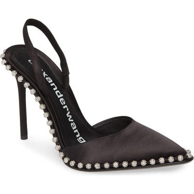 Alexander Wang Rina Crystal Chain Slingback Pump - Black