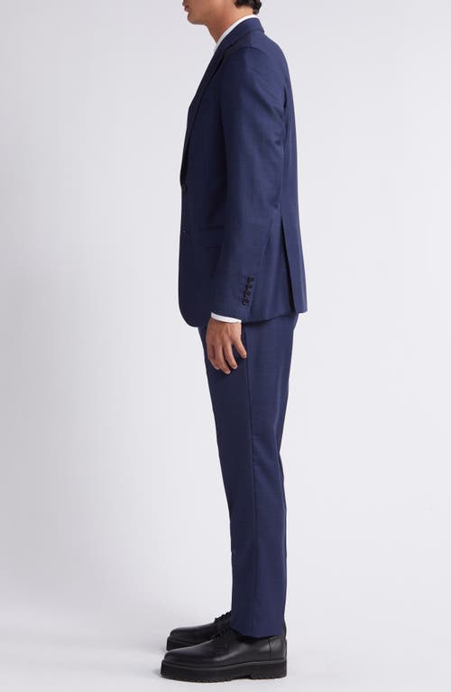 Shop Emporio Armani Blue Mélange Wool Suit In Royal Blue