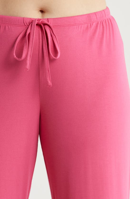 Shop Nordstrom Moonlight Crop Pajamas In Pink Carmine