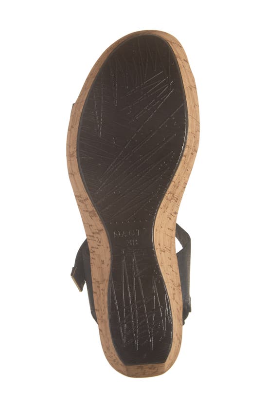 Naot Summer Platform Wedge Sandal In Soft Black Leather