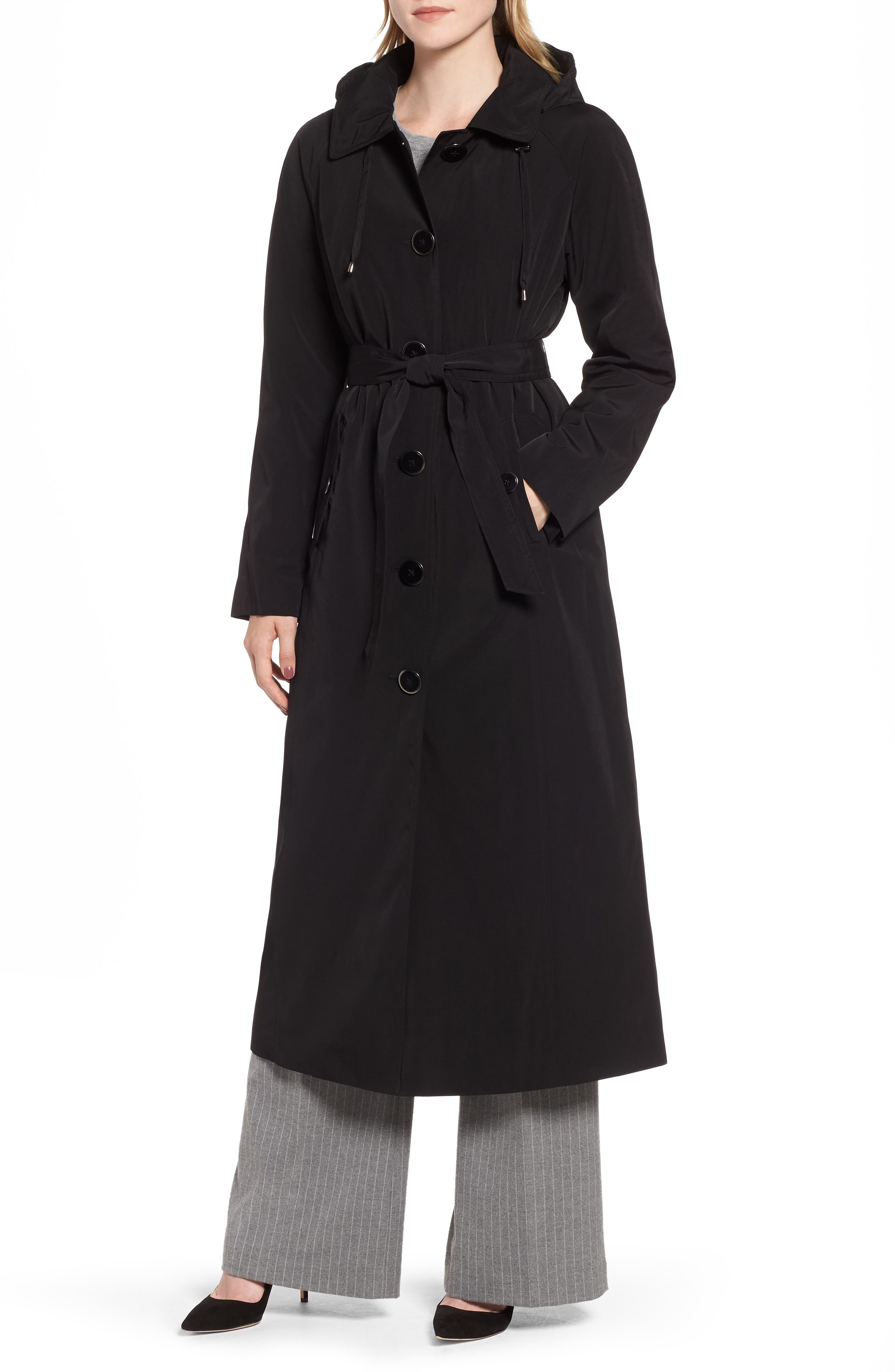 trench coat with detachable liner & hood