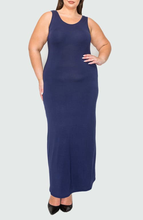 Shop L I V D Everyday Essential Tank Maxi Dress In Navy