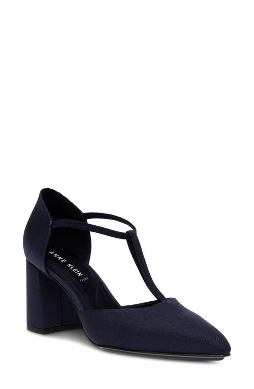 Shop Anne Klein Barclay Pointed Toe Pump In Navy Fab