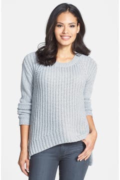 Eileen Fisher The Fisher Project Round Neck High/Low Wool Blend Sweater ...