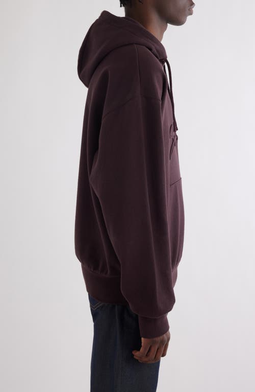 Shop Givenchy Boxy Fit Logo Cotton Hoodie In Burgundy