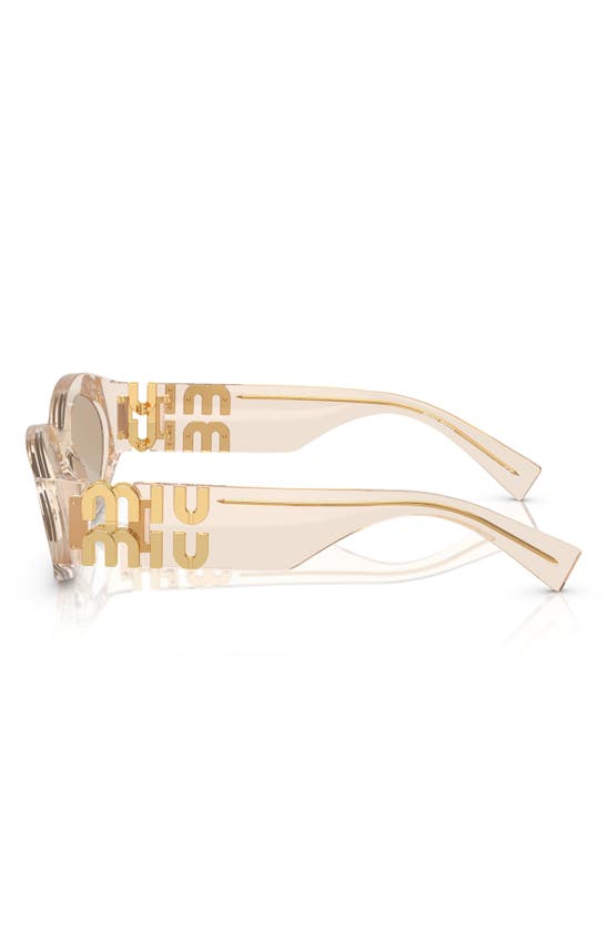 Shop Miu Miu 54mm Rectangular Sunglasse In Dark Brown