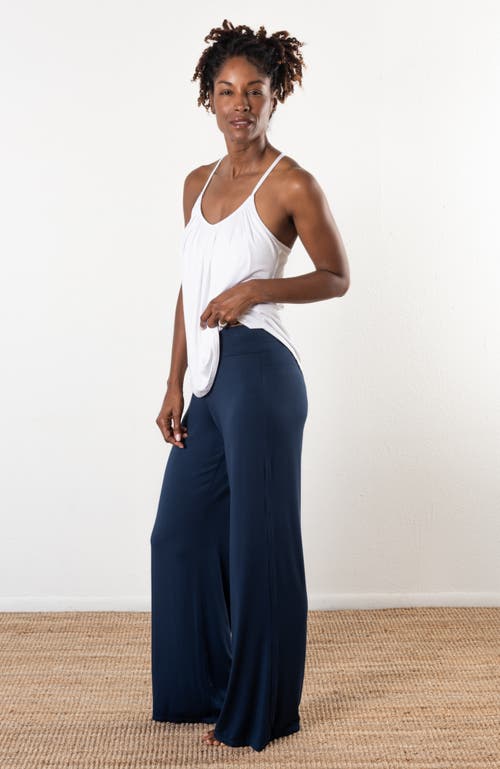 Jjwinks Power Pants Wide Leg Lounge & Live Palazzo In Navy
