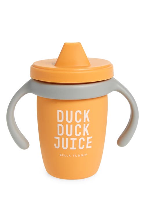 Bella Tunno Duck Duck Juice Silicone Sip Cup in Orange at Nordstrom
