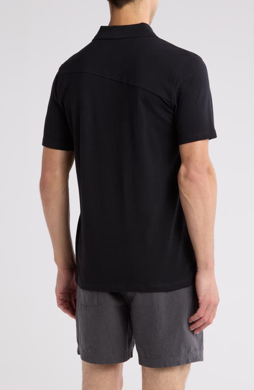 Shop Volcom Stoney Baloney Colorblock Piqué Knit Polo In Black