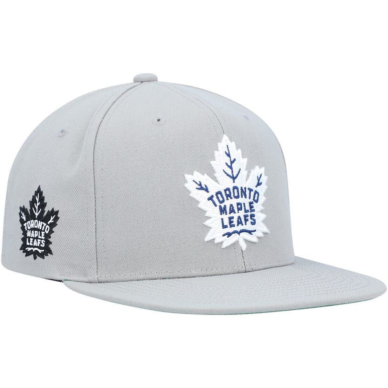 Mitchell & Ness Gray Toronto Maple Leafs Alternate Flip Snapback Hat