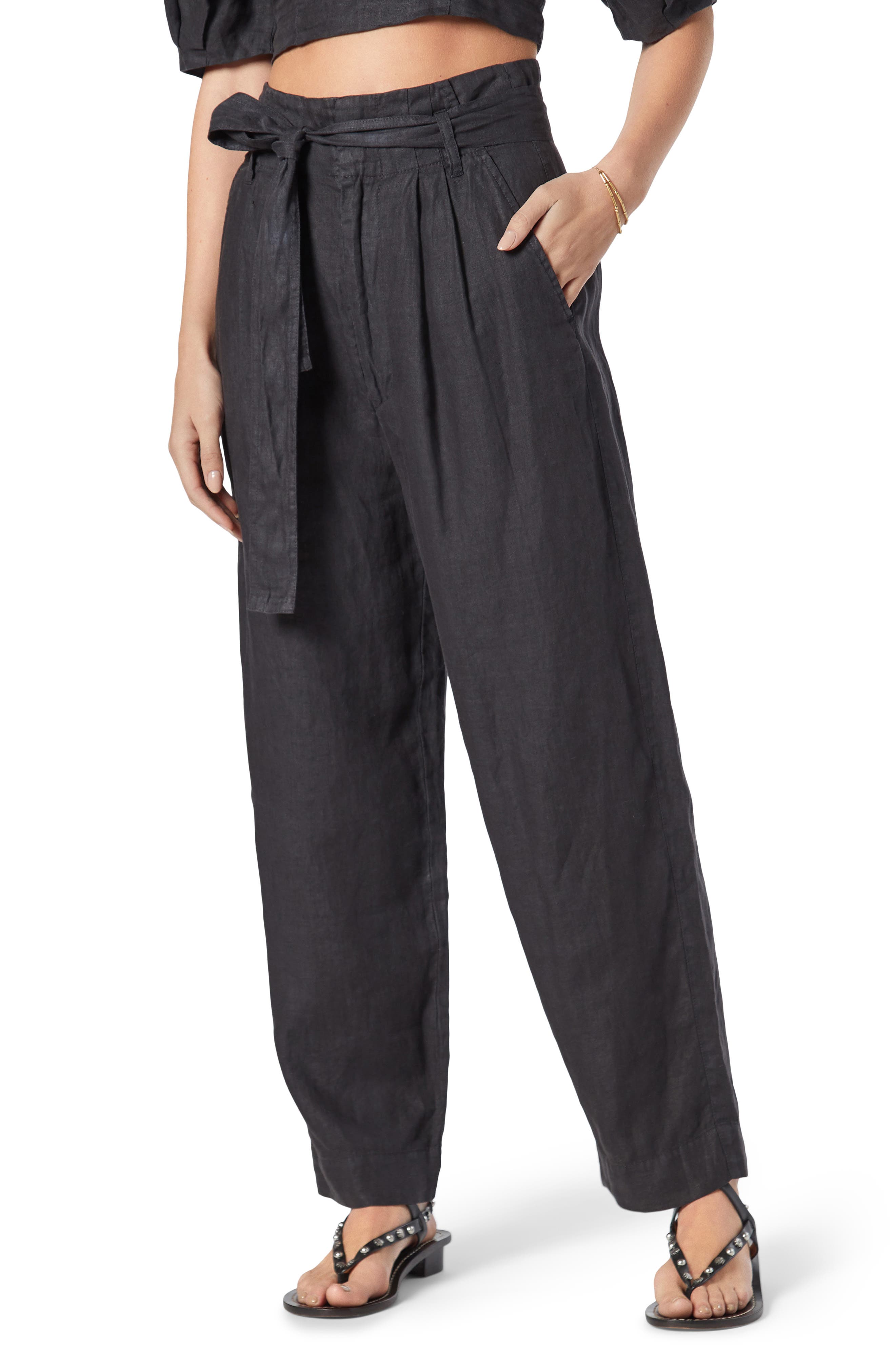 Joie Montgomery Belted Linen Pants 
