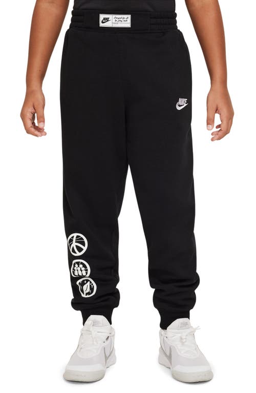 Nike Kids' Culture of Basketball Sweatpants in Black/White at Nordstrom