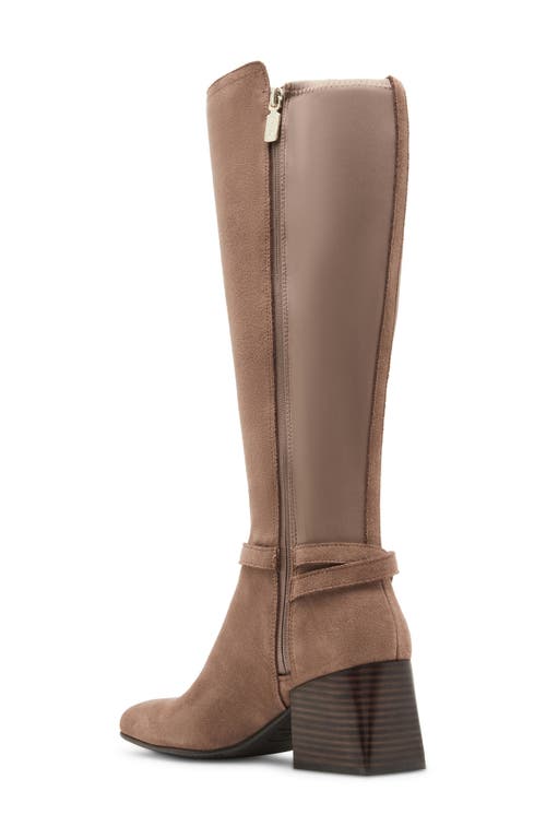 Shop Blondo Twyla Waterproof Knee High Suede Boot In Taupe Suede