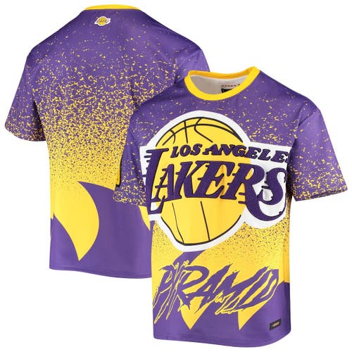 Men's Pro Standard x Black Pyramid Gold Los Angeles Lakers Sublimated T-Shirt in Yellow