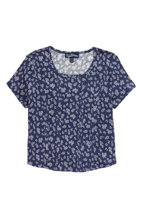 Kids' Floral Print Cotton T-Shirt (Big Kid)