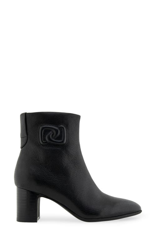 Shop Aerosoles Magnus Logo Bootie In Black Leather