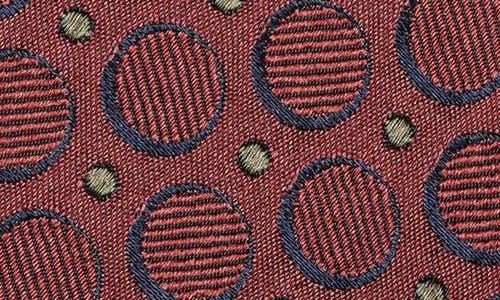 Jack Victor Lorimer Medallion Print Silk Tie In Red