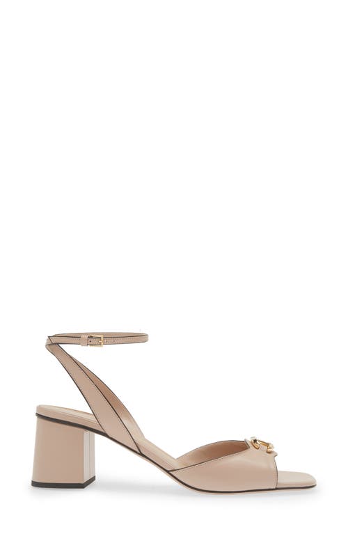 Shop Valentino Garavani Vlogo Bold Ankle Strap Sandal In Beige Rose/nero