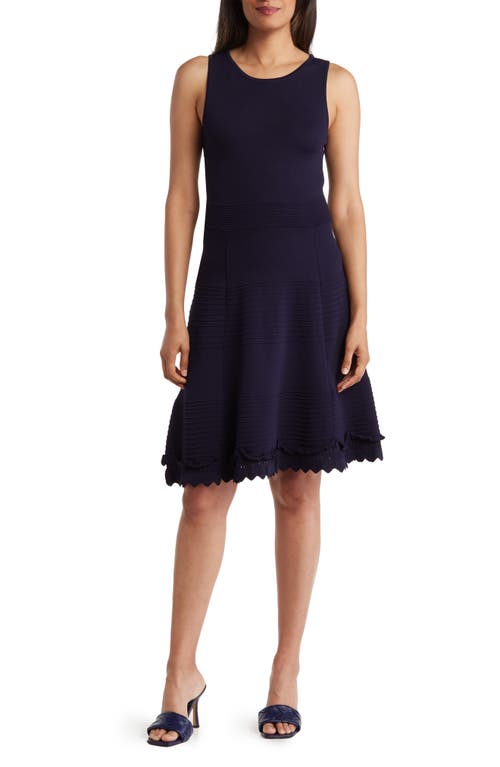 Eliza J Sleeveless A-Line Sweater Dress Navy at Nordstrom,