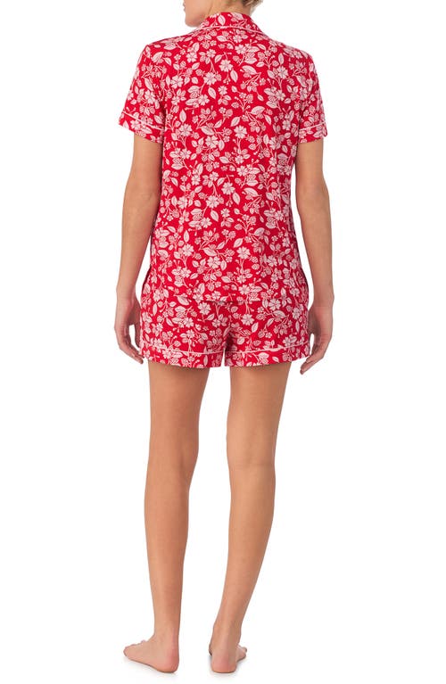 Shop Kate Spade New York Print Short Pajamas In Red Print