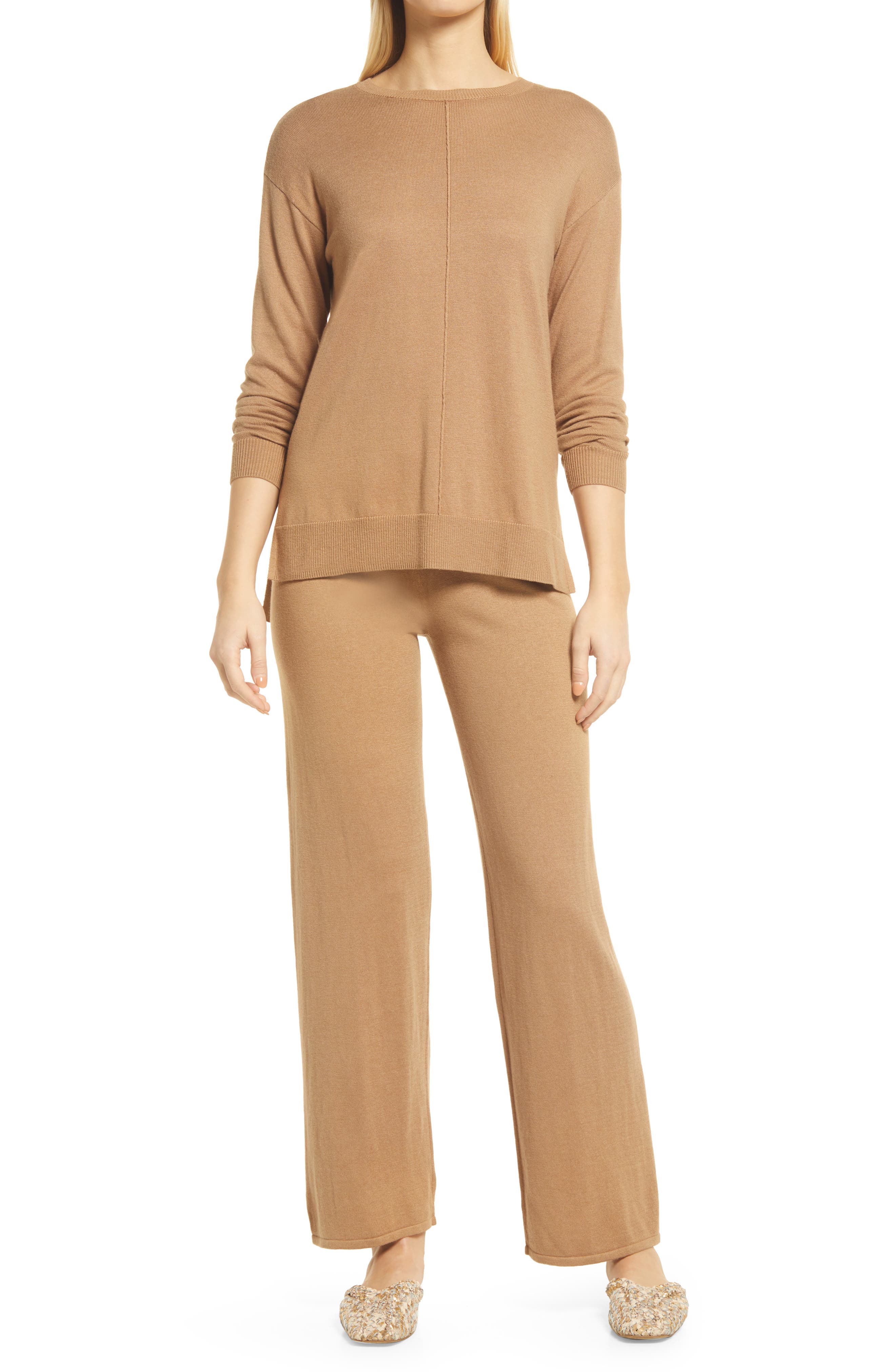 Anne Klein Cotton Blend Sweater \u0026 Pants 